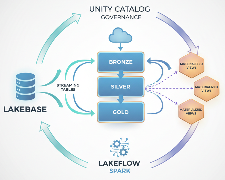 Data flow in lakehouse architecture